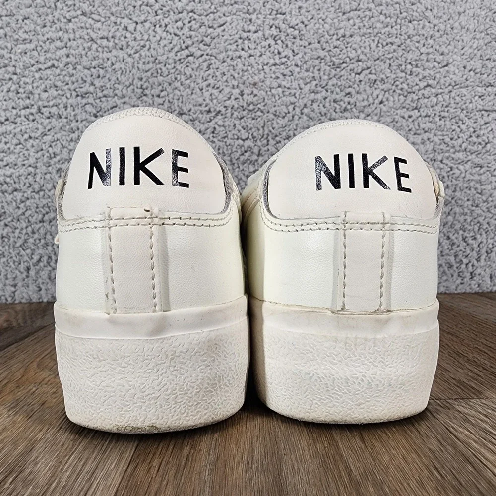 Nike Blazer‎ Low Platform Women's 9.5 Sneakers Off White Leather Suede Shoes